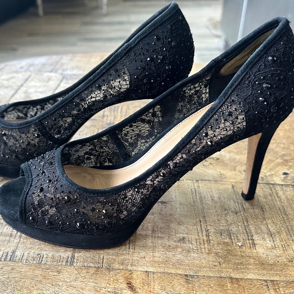 Antonio Melani Black Sparkle heels